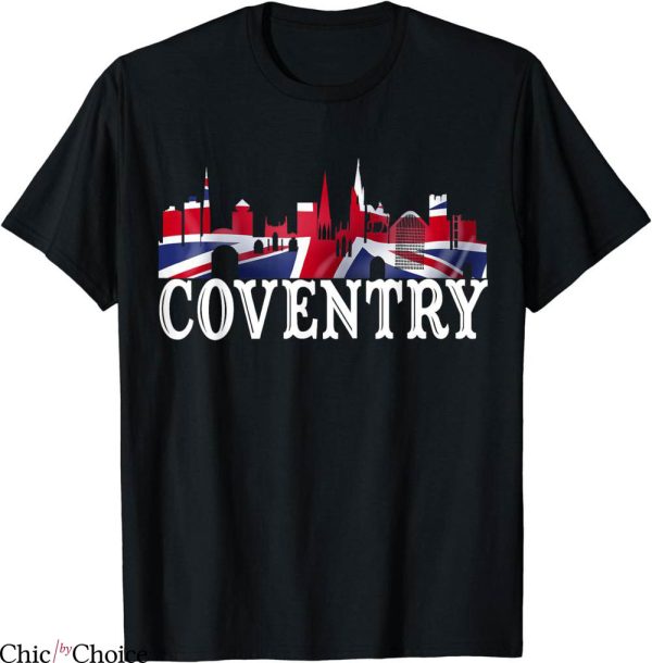 Retro Coventry City T-Shirt Skyline I Love England Uk Flag