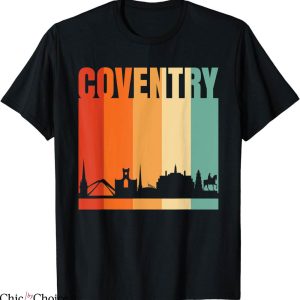 Retro Coventry City T-Shirt Skyline Sports Soccer Supporter