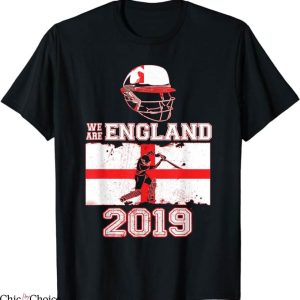Retro England Cricket T-Shirt Team Supporters We Are England
