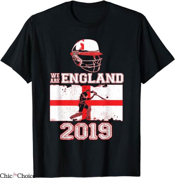 Retro England Cricket T-Shirt Team Supporters We Are England