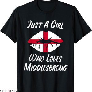 Retro Middlesbrough T-Shirt Lips Mouth Love Saint-George’s