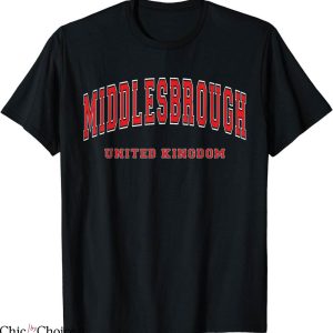 Retro Middlesbrough T-Shirt United Kingdom City Sports