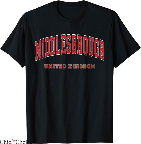 Retro Middlesbrough T-Shirt United Kingdom City Sports