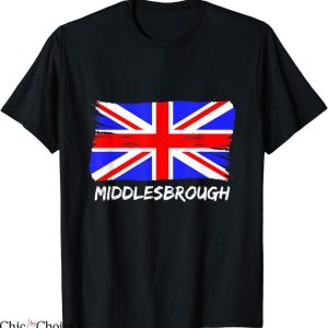 Retro Middlesbrough T-Shirt Vintage Union Jack Flag