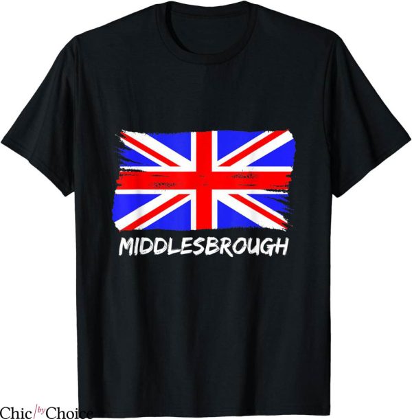 Retro Middlesbrough T-Shirt Vintage Union Jack Flag