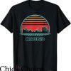 Retro Real Madrid T-shirt Marid Retro City Skyline 80s T-shirt