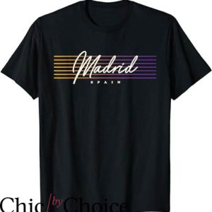 Retro Real Madrid T-shirt Marid Souvernir  Vintage Spain T-shirt