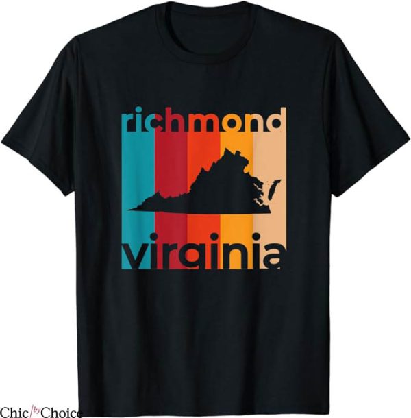 Richmond Afc T-Shirt VA Retro Repeat Cutout T-Shirt NFL
