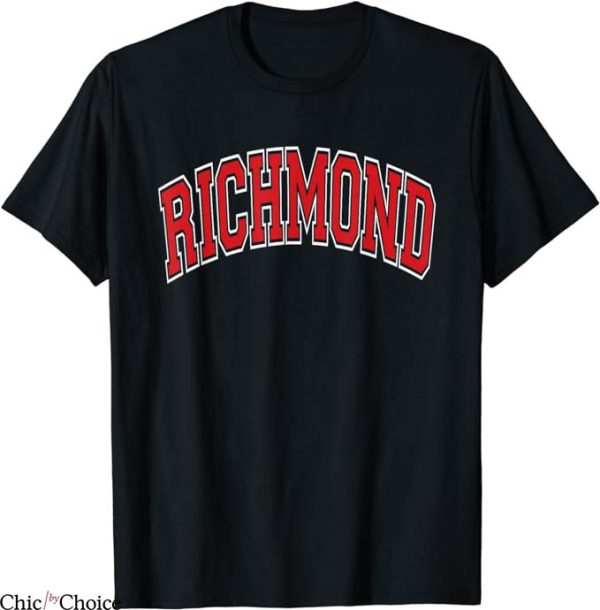Richmond Afc T-Shirt Virginia VA Red Text T-Shirt NFL