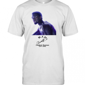Rip Chadwick Boseman Black Panther 1977 2020 Signature T-Shirt