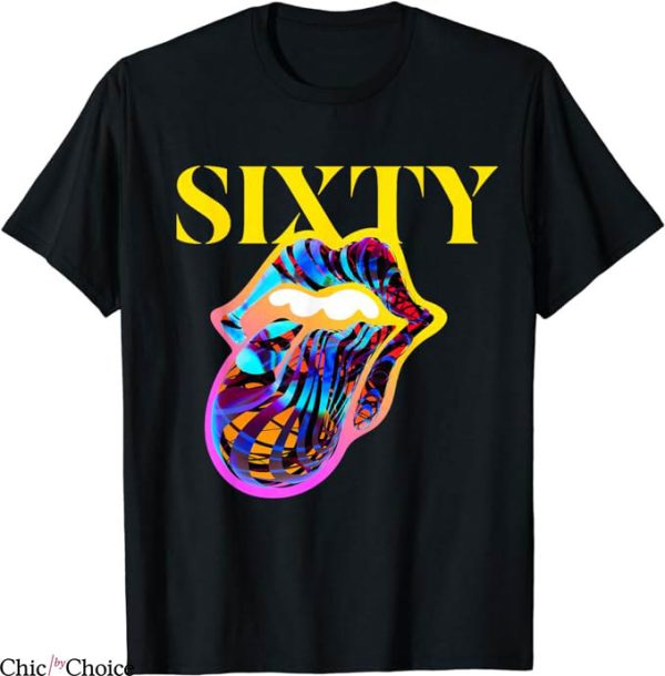 Rolling Stones T-Shirt Stones Sixty Tongue T-Shirt Trending