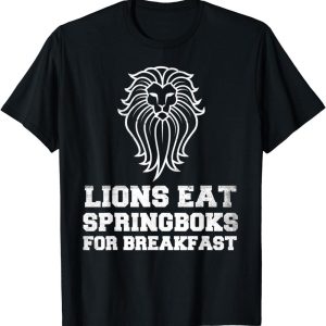 Rugby Tour T-Shirt British Lions Eat Springboks Breakfast