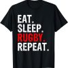 Rugby Tour T-Shirt Eat Sleep Repeat Sport Football Soccer