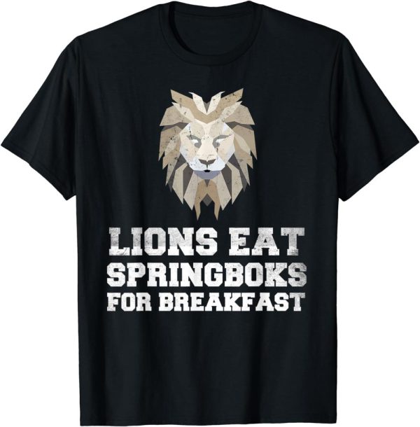 Rugby Tour T-Shirt Lions Eat Springboks For Breakfast