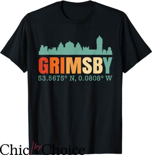 Grimsby Town T-shirt Grimsby City Skyline T-shirt