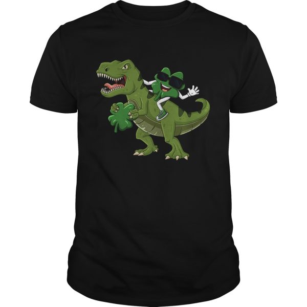 Shamrock Riding TRex ST Patricks Day shirt