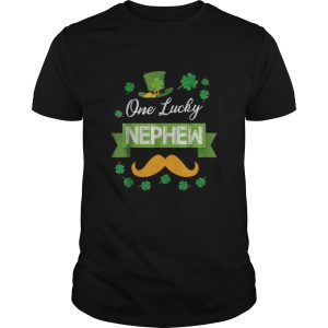 ShamrocksBearded Face One Lucky Nephew Saint Patrick Day shirt