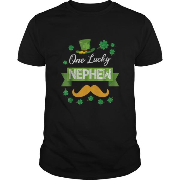 ShamrocksBearded Face One Lucky Nephew Saint Patrick Day shirt