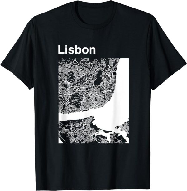 Sporting Lisbon T-Shirt Portugal Classic City Map