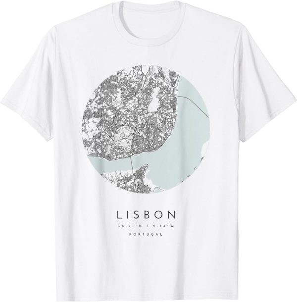 Sporting Lisbon T-Shirt Portugal Coordinates Map Hometown