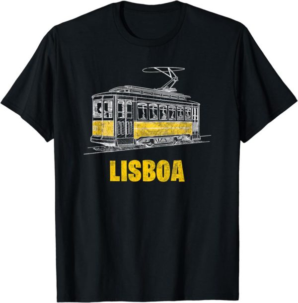 Sporting Lisbon T-Shirt Vintage Cable Car Portugal Travel