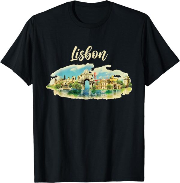 Sporting Lisbon T-Shirt Vintage Portugal Landmarks