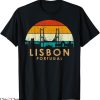 Sporting Lisbon T-Shirt Vintage Retro Style Landscape Sunset