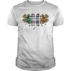 St Patricks Day Buffalo Plaid Leopard Shamrock Funny Irish shirt