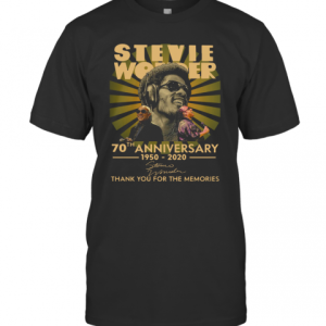 Stevie Wonder 70Th Anniversary 1950 2020 Signature Thank You For The Memories T-Shirt
