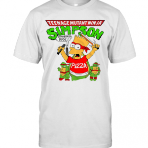 Teenage Mutant Ninja Simpson Kowabunga Dude Pizza T-Shirt