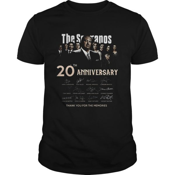 The Sopranos 20th anniversary signed thank you for the memories shirt