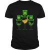 Three Wine Glass St Patricks Day Lucky Irish Shamrock shirt