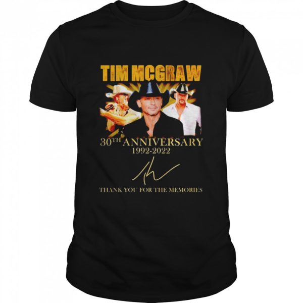 Tim McGraw 30th Anniversary 1992 2022 signature shirt