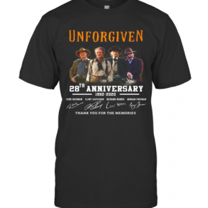 Unforgiven 28Th Anniversary 1992 2020 Thank You For The Memories Signatures T-Shirt