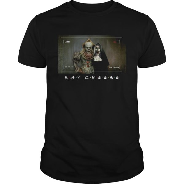 Valak And Pennywise Photo Say Cheese Friends Tv Show shirt