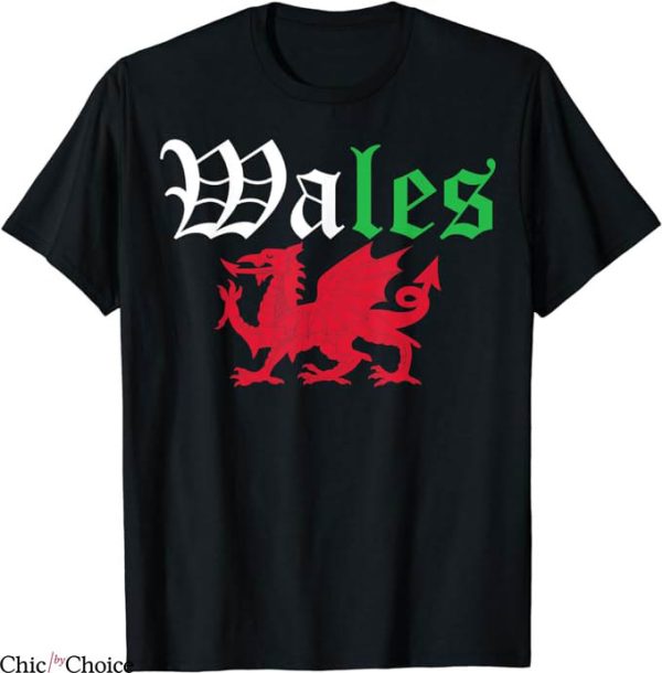 Wales Rugby T-Shirt Welsh Pride Wales Flag T-Shirt MLB