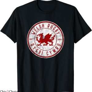 Welsh Rugby T-Shirt Cymru Souvenir Football T-Shirt MLB