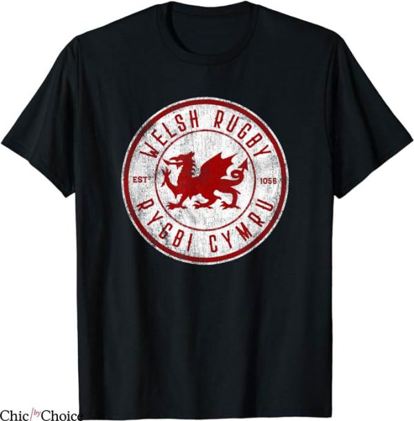 Welsh Rugby T-Shirt Cymru Souvenir Football T-Shirt MLB