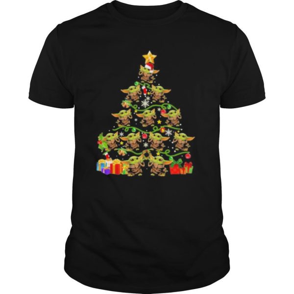 baby yoda christmas tree pine shirt