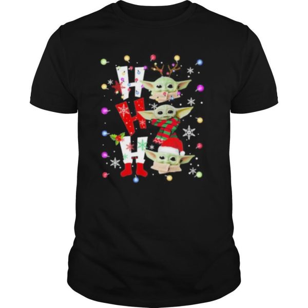 baby yoda ho ho ho christmas tshirt