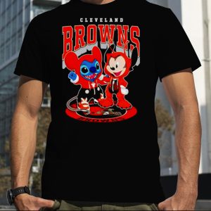 cleveland Browns baseball stitch and mickey shirt