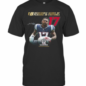10 Incredible Years Of Laying In Football 17 Antonio Brown New England Patriots Signature T-Shirt
