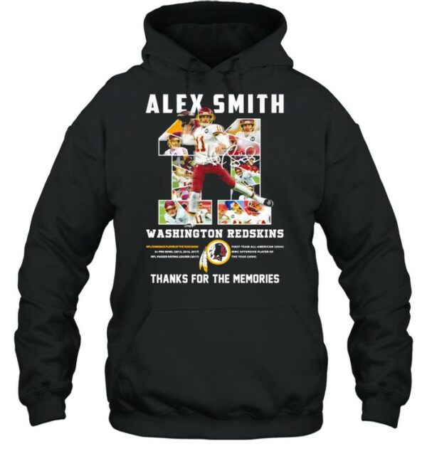 11 Alex Smith Washington Redskins Thank You For The Memories Signature Shirt