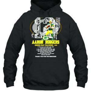 12 Aaron Rodgers Green Bay Packers thank you for the memories signature shirt 2 12 Aaron Rodgers Green Bay Packers thank you for the memories signature shirt 3