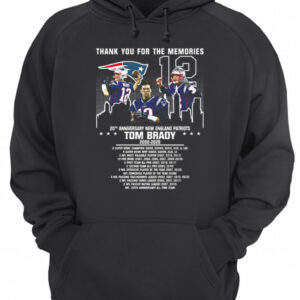 12 Tom Brady 20th Anniversary New England Patriots 2000 2020 Patriots Thank You For The Memories shirt