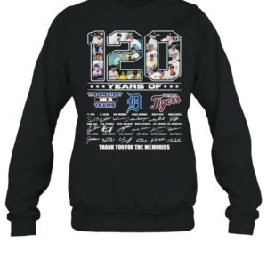 120 Years Of The Greatest MLB Teams Detroit Tigers Signatures Thank You For The Memories shirt
