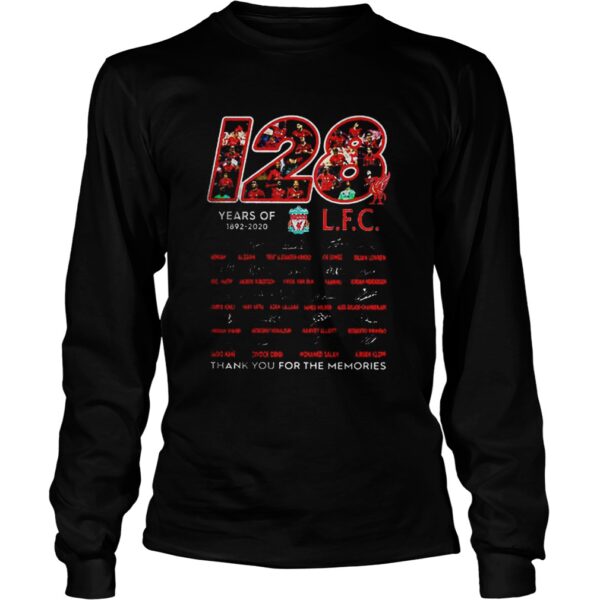 128 years of 1892 2020 Liverpool Club thank you for the memories signatures shirt