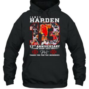 13 James Harden 12th Anniversary 2009 2021 Signature Thank You For The Memories Shirt 2 13 James Harden 12th Anniversary 2009 2021 Signature Thank You For The Memories Shirt 3