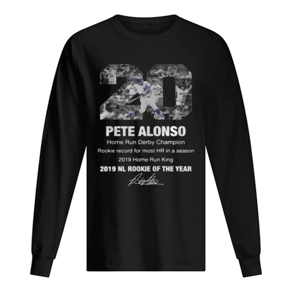 20 Pete Alonso 2019 NL Rookie of the year signature shirt