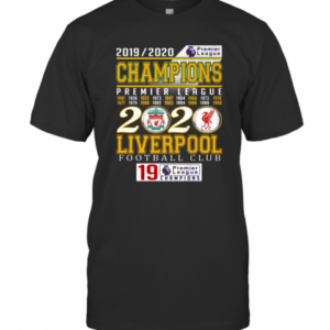 2019 2020 Champions Premier League 2020 Liverpool Football Club T-Shirt